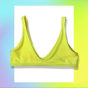 🎾HIGHLIGHTER YELLOW🎾 SCOOP NECK BIKINI TOP